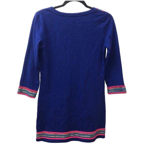 Boden Rosanna Jersey Embroidered V Neck Tunic Dress 2 EUC - Picture 4 of 9